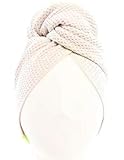 Aquis Microfiber Hair Towel, Waffle, Linen (19 x 39-Inches)