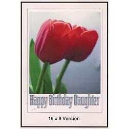 Alice in Wonderland in Paris Wide Screen TV: Greeting Card: Happy Birthday Daughter