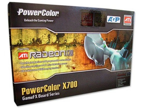 Elektronik und Foto: ATI Powercolor Radeon X700 Grafikkarte AGP 8X, 256MB DDR2 Ram, HDTV Retail