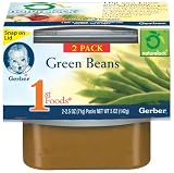 Gerber 1st Foods For Baby - Green Beans, 2 - 2.5 oz Packs, 5 oz