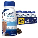 Ensure Complete Balanced Nutrition Drink, Coffee Latte, 24 - 8 Fluid Ounce Bottles by Ensure