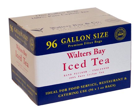 100% Pure Ceylon Gallon-sized Iced Tea Filter Packs - 96 Count Case