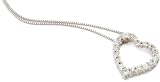 14k White Gold Diamond Floating Heart Pendant (1/4 cttw, H-I Color, I1 Clarity)