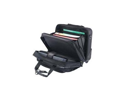 NoteBook: Notebooktasche Trolley 32x27x4.5cm schw.