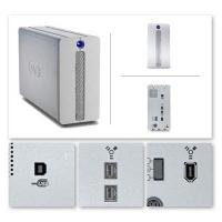 2 TB external hard disk drive with three interfaces - firewire 800, 400 and USB 2.0