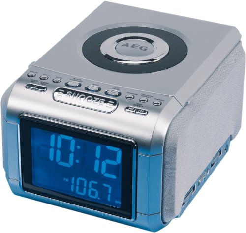 Elektronik und Foto: AEG SRC 4306 CD Stereo CD Uhrenradio silber