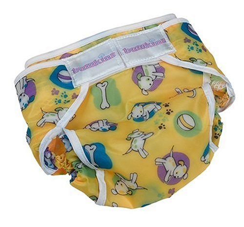 Yellow Puppy Diaper Covers - Large