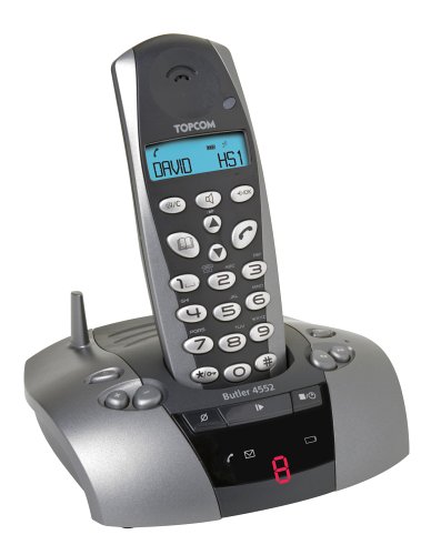 TV Geraete: Topcom Butler 4552 Schnurloses Telefon DECT-GAP-CLIP mit digitalem Anrufbeantworter