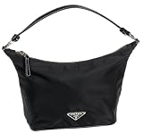 Prada Women's Nylon Small Zip Top Hobo, Nero