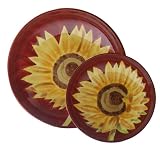222 Fifth Red Sunflower 5-Piece Pasta Set