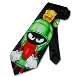 MARVIN THE MARTIAN Angry SILK Neck Tie. Men's NeckTie.