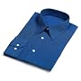 IZZUE Men's Point Collar Regular Cuff Dress Shirt