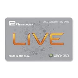 Xbox 360 Live 12 Month Gold Card plus 1 Month Bonus