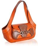 Prada orange 'Vitello + Cuoio' small hobo