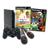 Sony PlayStation 2 & two game bundle (includes: PS2, SingStar Popworld and Brave)