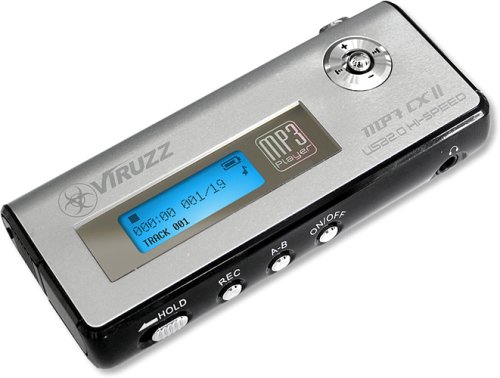 Verst&auml;rker und Receiver: VIRUZZ MP7CXII silver 256 MB HiFi MP3/WMA Player, FM Radio,Aufnahmefunktion, Line-In