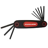 FULLER 130-6509 9-Piece SAE Folding Hex Key Set (red)