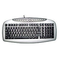 Elektronik und Foto: A-Four Tech KB-21 Tastatur PS/2 103 Tasten MS D Silber