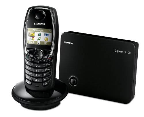 Festplatten: Siemens Gigaset SL100 colour, Schnurloses DECT-Telefon, lackschwarz