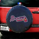 Atlanta Braves MLB Spare Tire Cover by Fremont Die (Black)