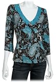 JTB Womens Print V-neck Top