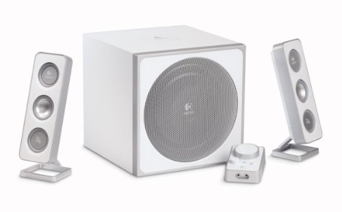Lautsprecher: Logitech Z-4i 2.1 System 40 Watt RMS PC-Lautsprecher-System weiss