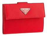 Prada Womens Nylon Wallet, Red