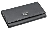 Prada Womens Leather Wallet, Nero