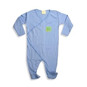 Bambolino - Newborn Baby Boys Long Sleeved Footed Coverall, Periwinkle Blue by Private Label