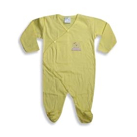 Bambolino - Newborn Baby Girls Long Sleeved Footed Coverall, Yellow by Private Label
