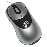 Elektronik und Foto: A-Four Tech SWW-53 Maus PS/2+USB 3 Tasten 520dpi + Tastenrad schwarz-silber