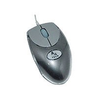 Elektronik und Foto: A-Four Tech MOP-18 anthrazit Maus optisch PS/2 + USB 3 Tasten 400dpi + Tastenrad anthrazit
