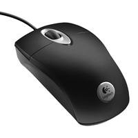 Lautsprecher: Logitech RX300 Optical Mouse 3D Schwarz OEM Maus optisch USB+PS/2 3 Tasten + Tastenrad schwarz