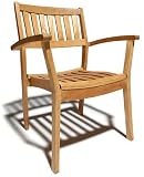Strathwood Vashon Collection Teak Sleek Line Arm Chair, Set of 2