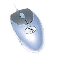 Elektronik und Foto: A-Four Tech MOP-18 crystal blau Maus optisch PS/2 + USB 3 Tasten 400dpi + Tastenrad Crystal Blau