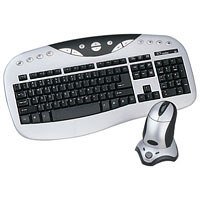 Festplatten: Sansun SN-322 Tastatur schnurlos 105 Tasten MS W98 D + Cordless Optical Maus Silber