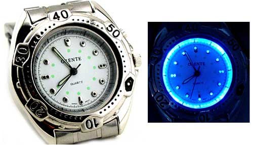 LED Light Beam Analog Watch