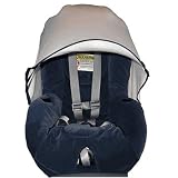 Protect-a-Bub Single Car Seat UPF 50 Sunshade - White/ Navy
