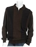 Pierre Cardin Vertical Stripe Fine Gauge Long Sleeve Half-Zip Sweater