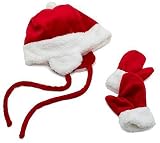 Soft & Snuggly Cuddle Mittens & Ear Warmer Hat - Red: 18 - 37 Months