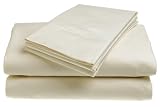 400-Thread-Count 100-Percent Cotton Queen Sheet Set, Ecru