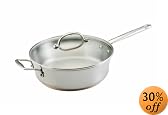 KitchenAid Gourmet Distinctions Stainless-Steel 4.75 Quart Covered Saute Pan with Helper Handle