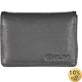 Casio Exilim EX-Case7 Leather Business Card Holder Style Universal Camera Case for Exilim EX-S10 Camera (Black)