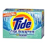 Tide Coldwater Powder Detergent, Glacier Scent, Case Pack, Three - 63 Load Boxes (189 Loads)