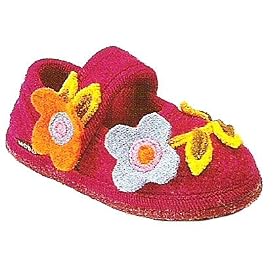 Aster Mod8 Flower Maryjane Slipper Wfleurbleu, dark pink wool by Mod8