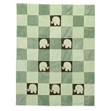 Amy Coe Peanut Luxe Microfleece Sweet Squares Blanket - Green