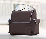 OiOi Chocolate/Blue Messenger Diaper Bag