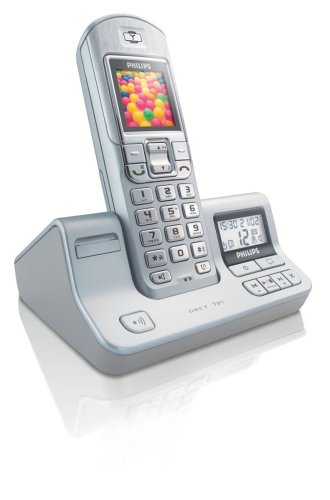 Projektoren: Philips DECT 727 schnurloses Telefon Farbdisplay SMS-Funktion Spiele Anrufbeantworter