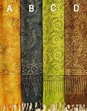 10"x 66" Rayon Batik Scarves