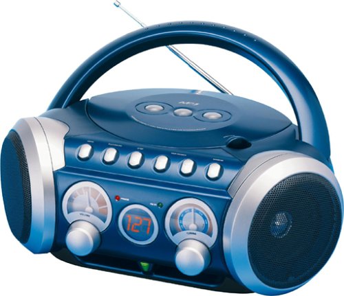 Elektronik und Foto: AEG SR 4305 CD Radiorekorder mit Uhr blau-metallic
